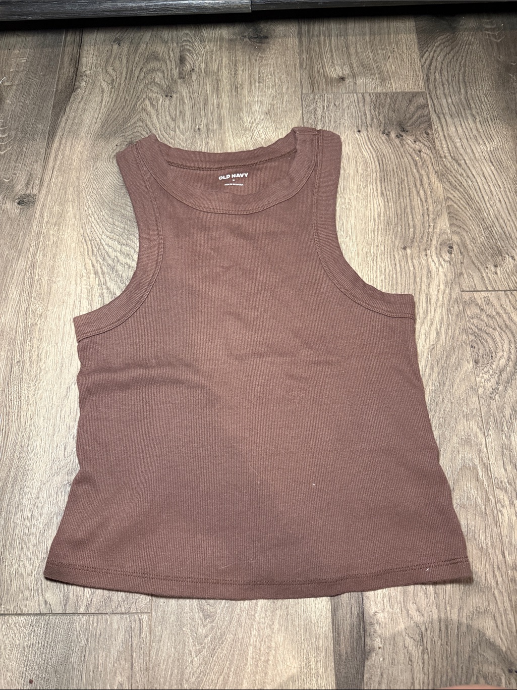 Old Navy Women's Chocolate Brown Ribbed Tank